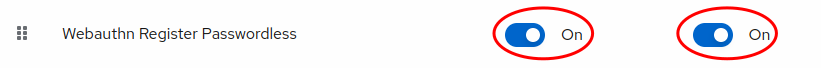 Keycloak Authentication Passwordless Required Actions